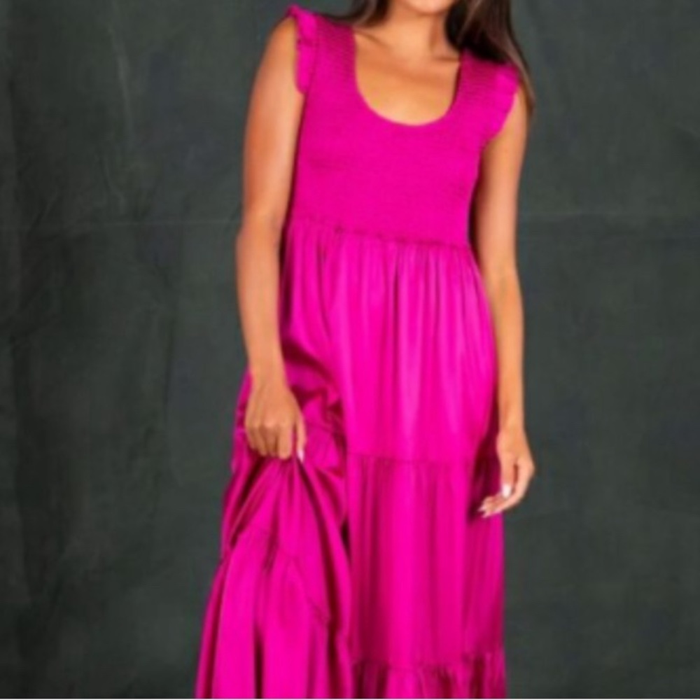 Natural Life 🌺 Magenta Boho Maxi Dress